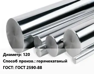 Круг нержавеющий 120 горячекатаный ГОСТ: ГОСТ 2590-88